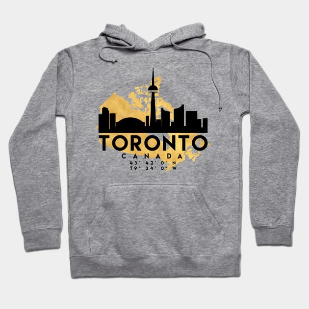 Toronto Canada Skyline Map Art Hoodie by deificusArt